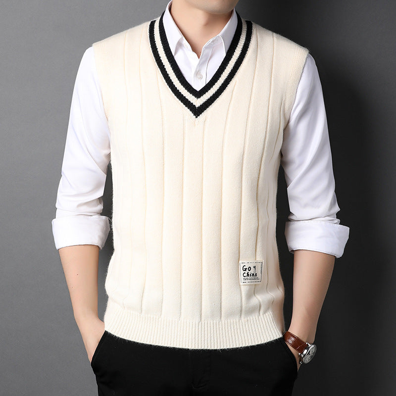 Vest Men's Sleeveless Thermal Sweater