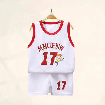 Children Sets Summer Sleeveless Basketball T-shirts